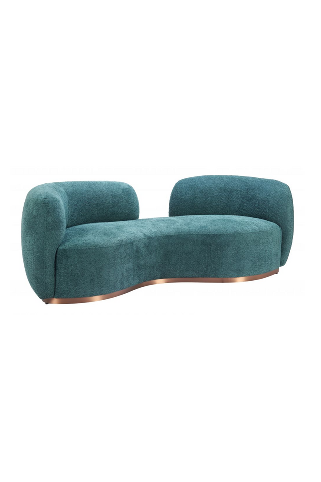 Teal Colored Curved Sofa | OROA Modern Jamela | Oroa.com