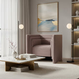 Taupe Velvet Angular Lounge Chair | OROA Modern Trippel | Oroa.com