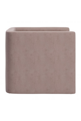 Taupe Velvet Angular Lounge Chair | OROA Modern Trippel | Oroa.com