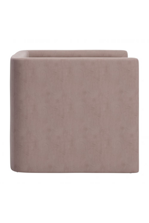 Taupe Velvet Angular Lounge Chair | OROA Modern Trippel | Oroa.com