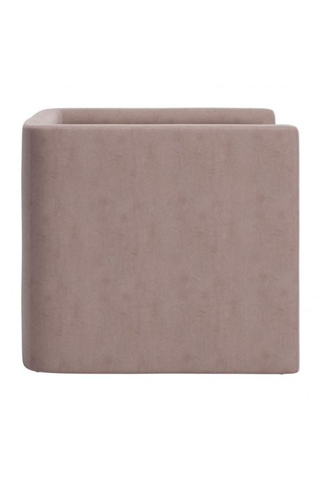 Taupe Velvet Angular Lounge Chair | OROA Modern Trippel | Oroa.com