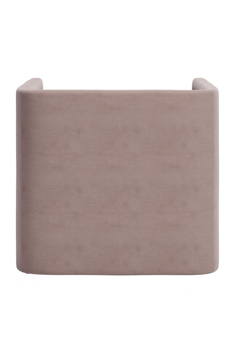 Taupe Velvet Angular Lounge Chair | OROA Modern Trippel | Oroa.com