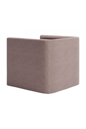 Taupe Velvet Angular Lounge Chair | OROA Modern Trippel | Oroa.com
