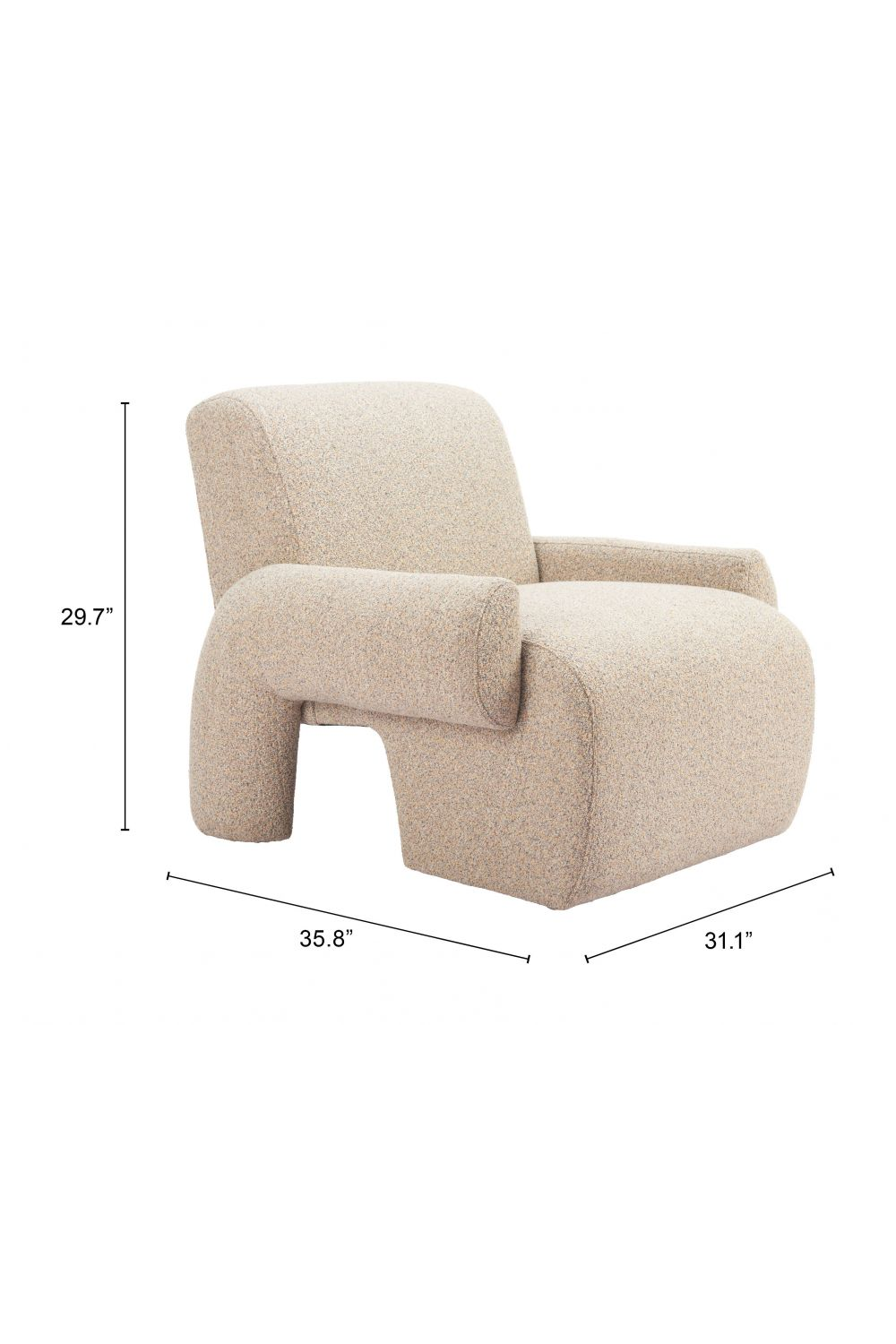 Beige Contemporary Accent Chair | OROA Modern Rura | Oroa.com