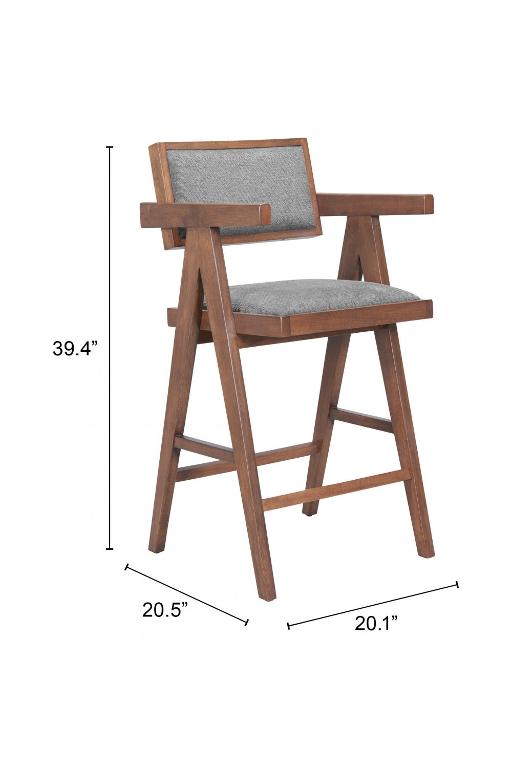 Rubberwood Framed Counter Stools (2) | OROA Modern Delhi | Oroa.com