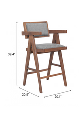 Rubberwood Framed Counter Stools (2) | OROA Modern Delhi | Oroa.com
