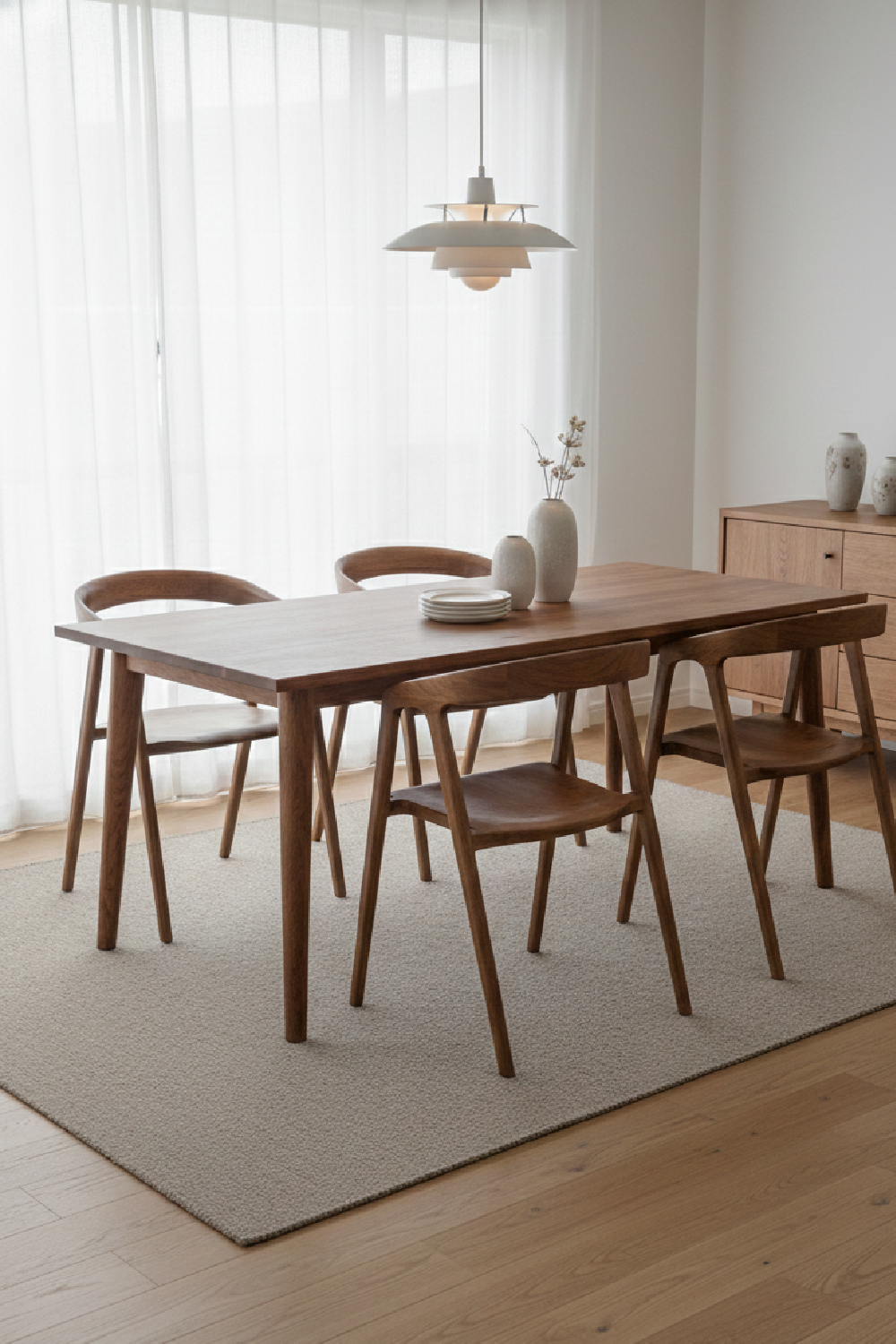 Wood Framed Beige Dining Chair | OROA Modern Goka | Oroa.com