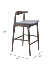 Dark Wooden Bar Stools (2) | OROA Modern Tuzka | Oroa.com