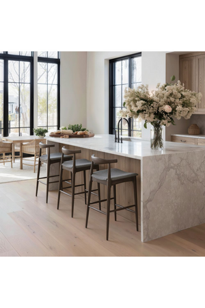 Dark Wooden Bar Stools (2) | OROA Modern Tuzka | Oroa.com