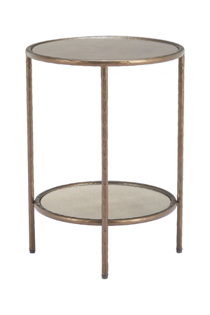 Round Mirror Glass Side Table | OROA Modern Anelli | Oroa.com