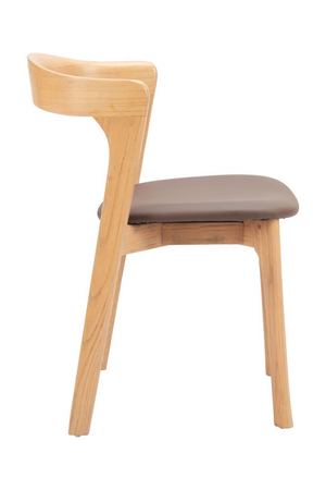 Brown Leather Seat Dining Chairs (2) | OROA Modern Pioro } Oroa.com