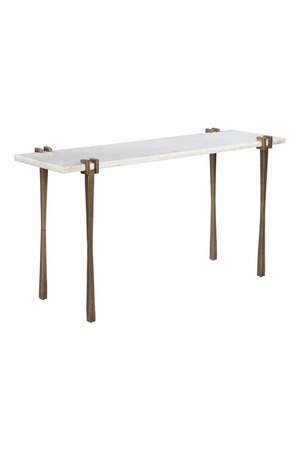 Rectangular White Marble Console Table | OROA Modern Rench
