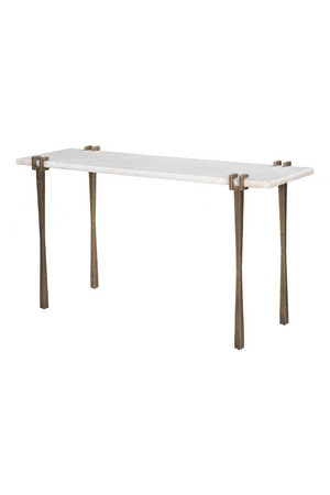 Rectangular White Marble Console Table | OROA Modern Rench