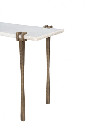 Rectangular White Marble Console Table | OROA Modern Rench
