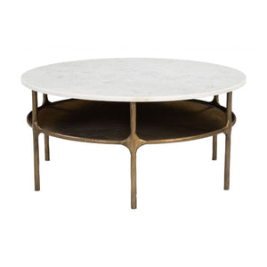 Brass Framed Marble Coffee Table | OROA Modern Bild