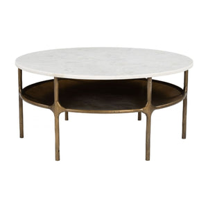 Brass Framed Marble Coffee Table | OROA Modern Bild