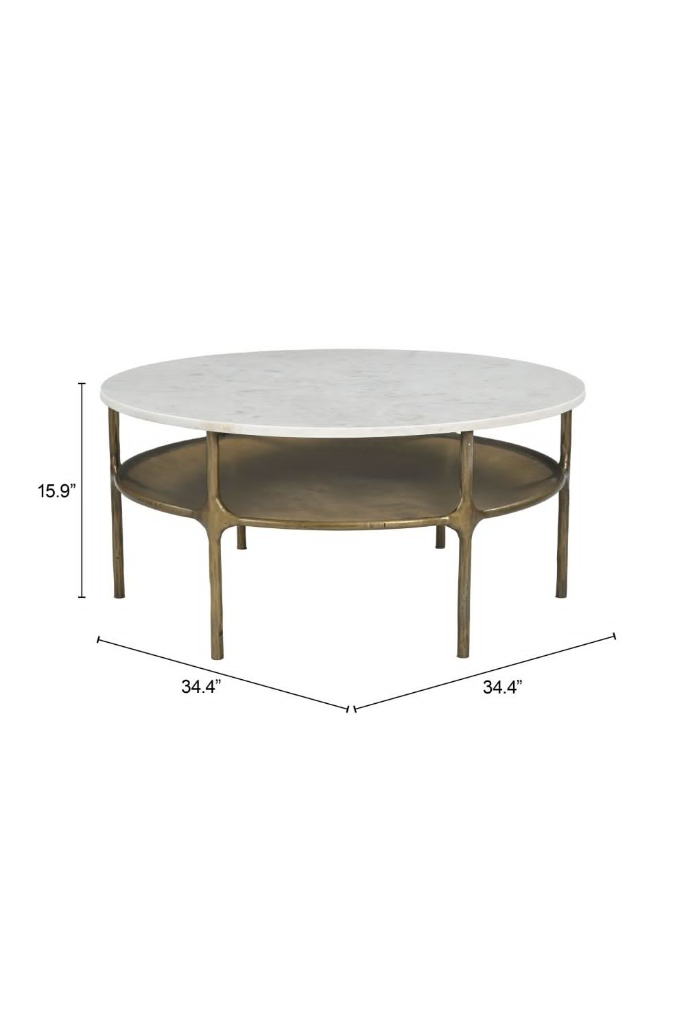 Brass Framed Marble Coffee Table | OROA Modern Bild | Oroa.com