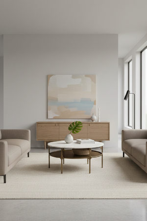 Brass Framed Marble Coffee Table | OROA Modern Bild