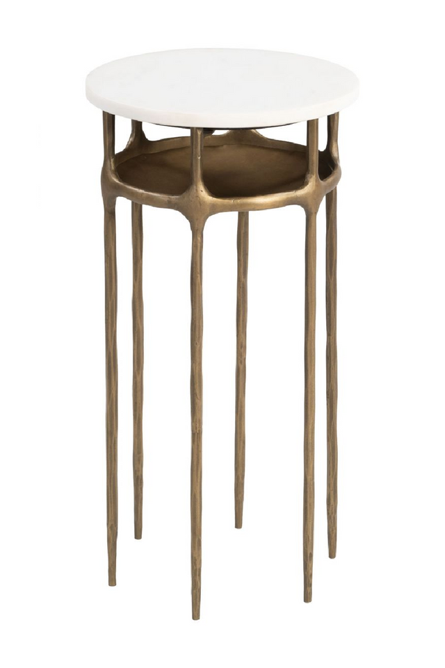 Brass Framed Marble Side Table | OROA Modern Bild | Oroa.com