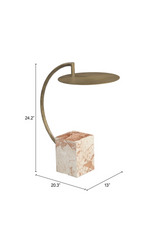 Curved Brass Side Table | OROA Modern Voler | OROA.com