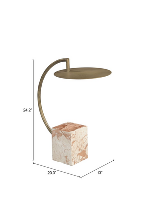 Curved Brass Side Table | OROA Modern Voler | OROA.com