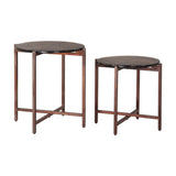 Black Cast Glass Coffee Tabled (2) | OROA Modern Gema