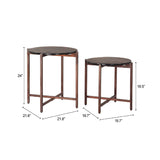 Black Cast Glass Coffee Tabled (2) | OROA Modern Gema