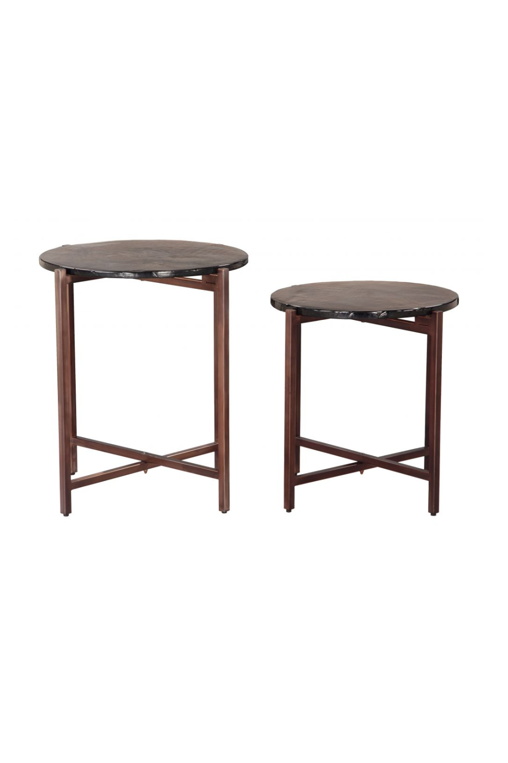 Black Cast Glass Coffee Tabled (2) | OROA Modern Gema | Oroa.com