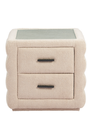 Beige Shearling 2-Drawer Nightstand | OROA Modern Soffice | Oroa.com