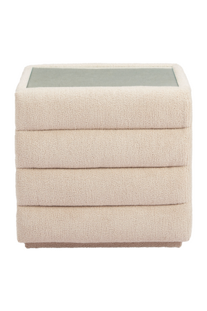 Beige Shearling 2-Drawer Nightstand | OROA Modern Soffice | Oroa.com