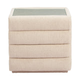Beige Shearling 2-Drawer Nightstand | OROA Modern Soffice | Oroa.com