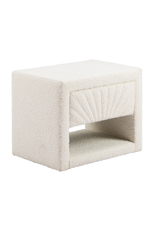 White Fabric 1-Drawer Nightstand | OROA Modern Barris | Oroa.com
