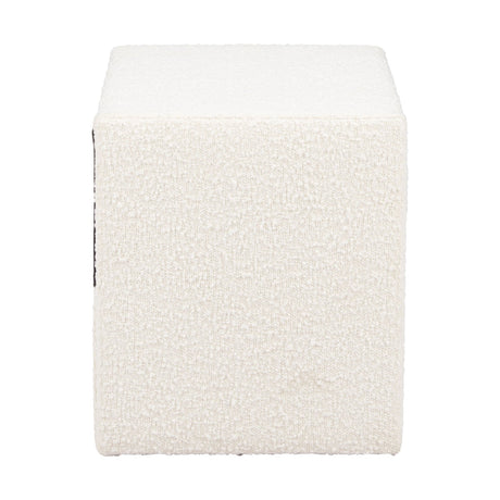 White Fabric 1-Drawer Nightstand | OROA Modern Barris | Oroa.com