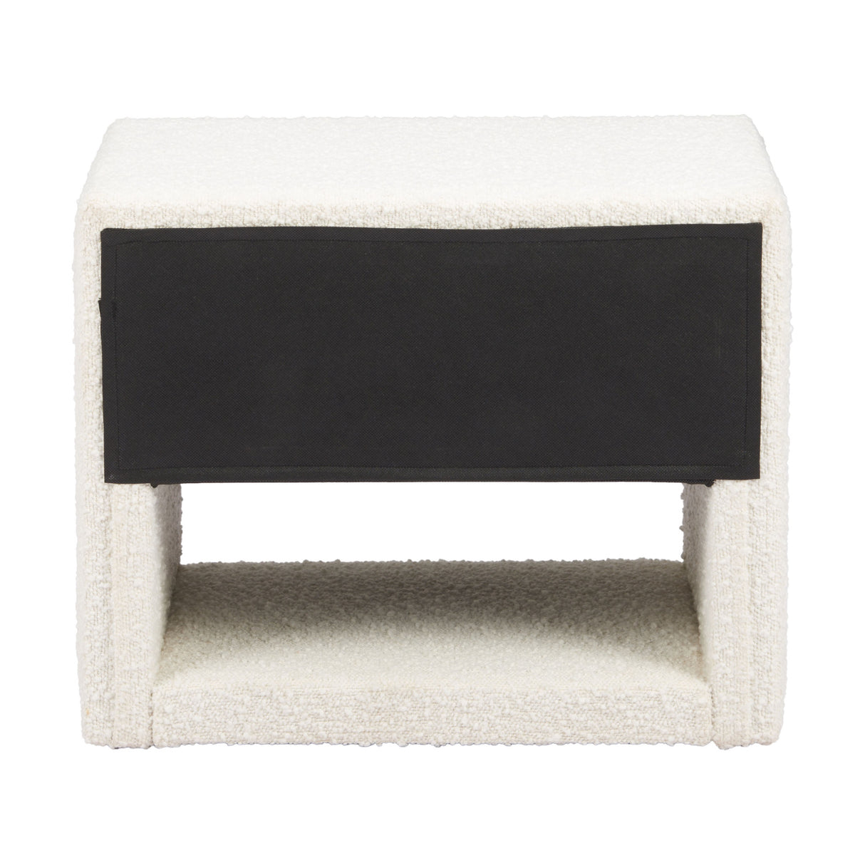 White Fabric 1-Drawer Nightstand | OROA Modern Barris | Oroa.com