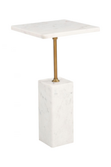 Square White Marble Side Table | OROA Modern Naht | OROA.com
