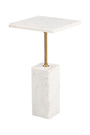 Square White Marble Side Table | OROA Modern Naht | OROA.com