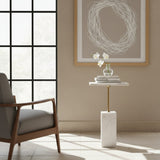 Square White Marble Side Table | OROA Modern Naht