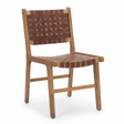Brown Woven Leather Dining Chair | OROA Modern Feder | Oroa.com