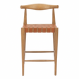 Tan Woven Leather Counter Stool | OROA Modern Bandani | Oroa.com