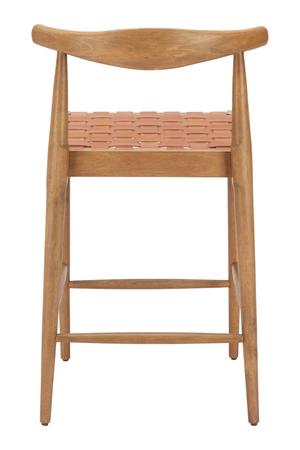Tan Woven Leather Counter Stool | OROA Modern Bandani | Oroa.com