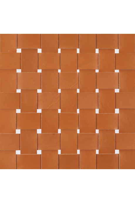 Tan Woven Leather Counter Stool | OROA Modern Bandani | Oroa.com