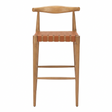 Tan Woven Leather Bar Stool | OROA Modern Bandani | Oroa.com