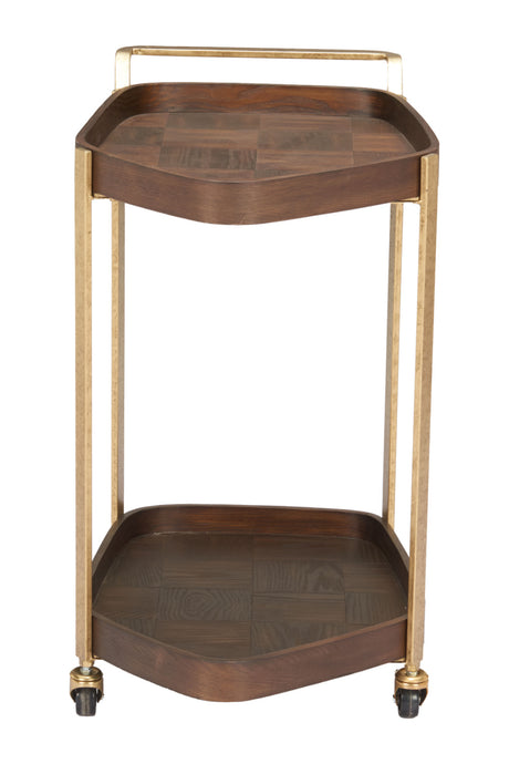 Walnut Veneer Bar Cart | OROA Modern Stela | Oroa.com