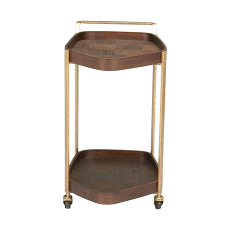 Walnut Veneer Bar Cart | OROA Modern Stela | Oroa.com