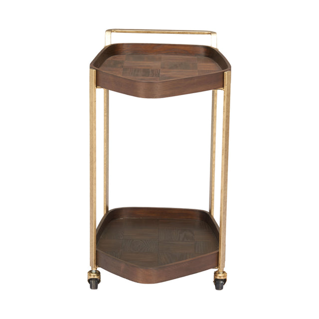 Walnut Veneer Bar Cart | OROA Modern Stela | Oroa.com