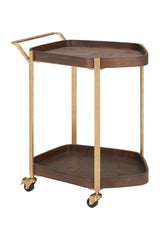 Walnut Veneer Bar Cart | OROA Modern Stela | Oroa.com