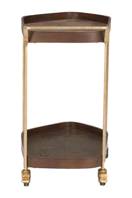 Walnut Veneer Bar Cart | OROA Modern Stela | Oroa.com