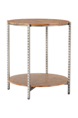 Burl Veneer 2-Layer Side Table | OROA Modern Adna | Oroa.com