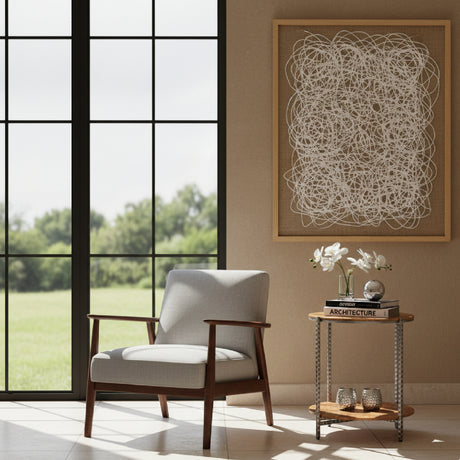 Burl Veneer 2-Layer Side Table | OROA Modern Adna