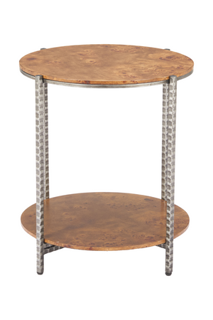 Burl Veneer 2-Layer Side Table | OROA Modern Adna | Oroa.com